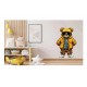 Sticker decorativ, Teddy Hip Hop, Galben, 90 cm, 1332STK-9