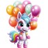 Sticker decorativ, Unicorn, Multicolor, 80 cm, 1333STK-6