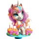 Sticker decorativ, Unicorn, Roz, 88 cm, 1333STK-7