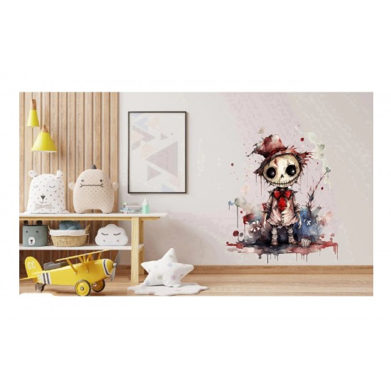 Sticker decorativ, Halloween, Rosu, 68 cm, 1334STK-1