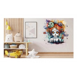 Sticker decorativ, Halloween, Portocaliu, 61 cm, 1334STK-4