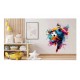 Sticker decorativ, Jucator Fotbal, Albastru, 71 cm, 1335STK-13