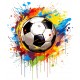 Sticker decorativ, Mingie Fotbal, Alb, 72 cm, 1335STK-16 Sticker decorativ, Mingie Fotbal, Alb, 72 cm, 1335STK-16