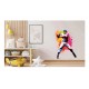 Sticker decorativ, Jucator Baseball, Alb, 79 cm, 1335STK-2