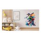 Sticker decorativ, Jucator Baseball, Turcoaz, 82 cm, 1335STK-3