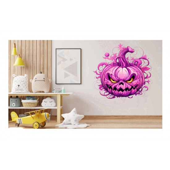 Sticker decorativ, Halloween, Roz, 64 cm, 1337STK-10