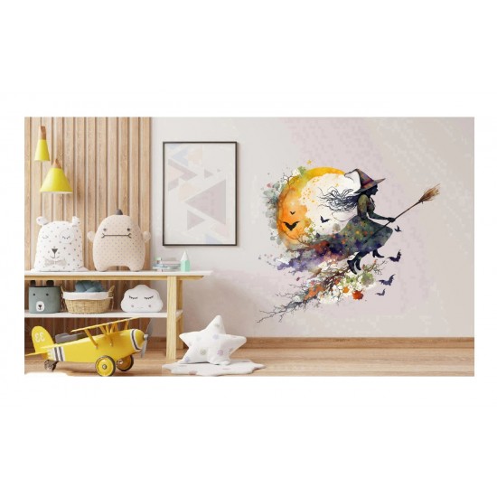 Sticker decorativ, Halloween, Negru, 66 cm, 1337STK-12