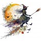 Sticker decorativ, Halloween, Negru, 66 cm, 1337STK-12