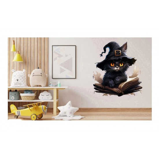 Sticker decorativ, Halloween, Negru, 61 cm, 1337STK-16