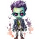 Sticker decorativ, Halloween, Verde, 81 cm, 1337STK-19