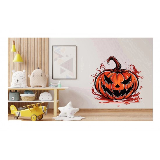Sticker decorativ, Halloween, Rosu, 63 cm, 1337STK-3