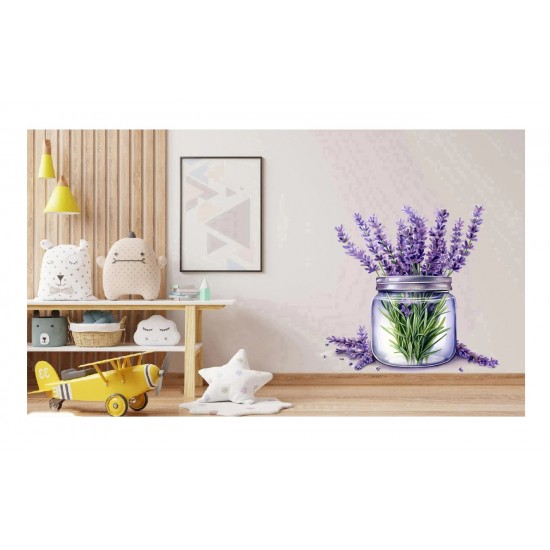 Sticker decorativ, Lavanda, Mov, 60 cm, 1339STK-11 Sticker decorativ, Lavanda, Mov, 60 cm, 1339STK-11