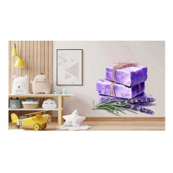 Sticker decorativ, Sapun din Lavanda, Mov, 69 cm, 1339STK-14