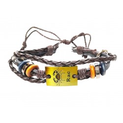 Bratara din piele ecologica, Zodiac Rac, 133BJ Bratara din piele ecologica, Zodiac Rac, 133BJ