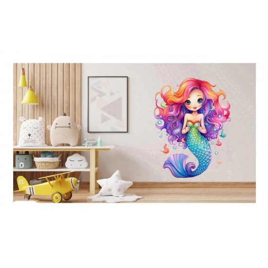 Sticker decorativ, Mica Sirena, Mov, 76 cm, 1344STK-2