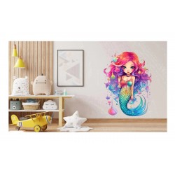 Sticker decorativ, Mica Sirena, Multicolor, 83 cm, 1344STK-5