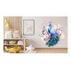 Sticker decorativ, Paun, Roz, 60 cm, 1345STK-1
