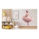 Sticker decorativ, Balerina, Roz, 75 cm, 1346STK-3