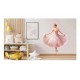 Sticker decorativ, Balerina, Roz, 76 cm, 1346STK-4
