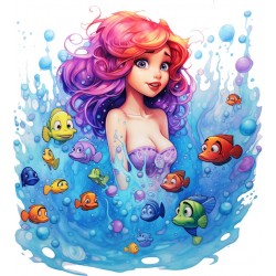 Sticker decorativ, Culori Pastelate, Fata, Portocaliu, 66 cm, 1347STK-10