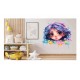 Sticker decorativ, Culori Pastelate, Fata, Multicolor, 60 cm, 1347STK-12