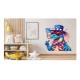 Sticker decorativ, Dinozaur, Albastru, 63 cm, 1348STK