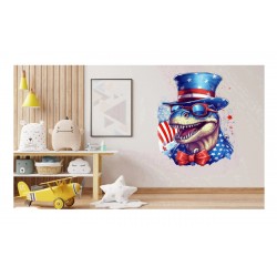Sticker decorativ, Dinozaur, Albastru, 80 cm, 1348STK-1 Sticker decorativ, Dinozaur, Albastru, 80 cm, 1348STK-1