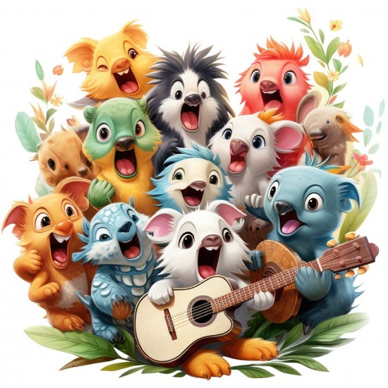 Sticker decorativ, Animale Cantarete, Turcoaz, 62 cm, 1349STK-6 Sticker decorativ, Animale Cantarete, Turcoaz, 62 cm, 1349STK-6