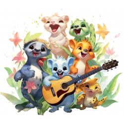 Sticker decorativ, Animale Cantarete, Multicolor, 69 cm, 1349STK-7