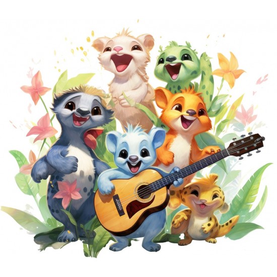Sticker decorativ, Animale Cantarete, Multicolor, 69 cm, 1349STK-7