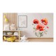 Sticker decorativ, Buchet de Flori Maci, Rosu, 67 cm, 1350STK