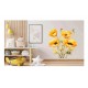 Sticker decorativ, Buchet de Flori Maci, Galben, 68 cm, 1350STK-7