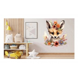 Sticker decorativ, Vulpe, Gri, 67 cm, 1351STK Sticker decorativ, Vulpe, Gri, 67 cm, 1351STK