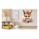 Sticker decorativ, Vulpe, Gri, 67 cm, 1351STK