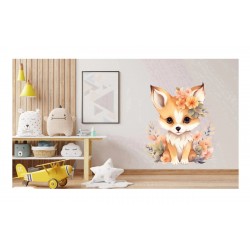 Sticker decorativ, Vulpe, Portocaliu, 66 cm, 1351STK-7 Sticker decorativ, Vulpe, Portocaliu, 66 cm, 1351STK-7
