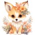 Sticker decorativ, Vulpe, Portocaliu, 66 cm, 1351STK-7