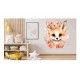 Sticker decorativ, Vulpe, Portocaliu, 64 cm, 1351STK-9