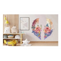 Sticker decorativ, Aripi, Roz, 63 cm, 1355STK-11 Sticker decorativ, Aripi, Roz, 63 cm, 1355STK-11