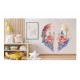 Sticker decorativ, Aripi, Roz, 63 cm, 1355STK-11