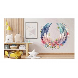 Sticker decorativ, Aripi, Roz, 64 cm, 1355STK-12 Sticker decorativ, Aripi, Roz, 64 cm, 1355STK-12