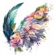 Sticker decorativ, Aripi, Turcoaz, 63 cm, 1355STK-6 Sticker decorativ, Aripi, Turcoaz, 63 cm, 1355STK-6