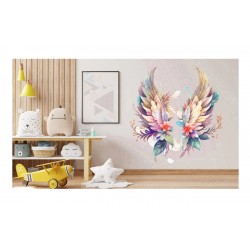 Sticker decorativ, Aripi, Alb, 61 cm, 1355STK-8 Sticker decorativ, Aripi, Alb, 61 cm, 1355STK-8