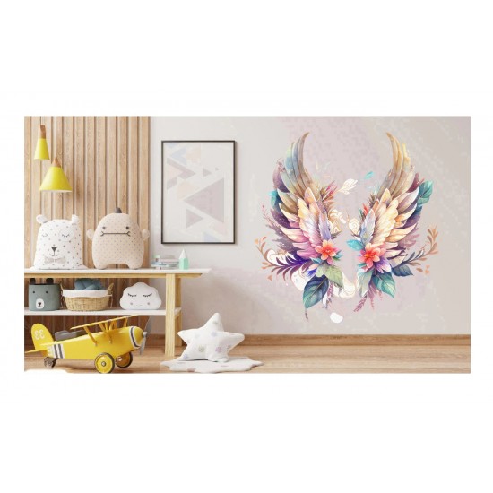 Sticker decorativ, Aripi, Alb, 61 cm, 1355STK-8
