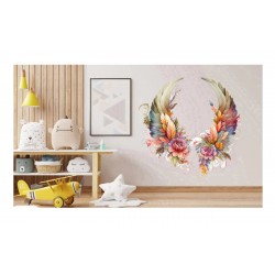 Sticker decorativ, Aripi, Portocaliu, 61 cm, 1355STK-9 Sticker decorativ, Aripi, Portocaliu, 61 cm, 1355STK-9