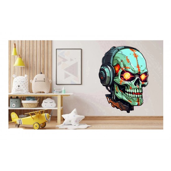 Sticker decorativ, Horror, Verde, 81 cm, 1356STK-4