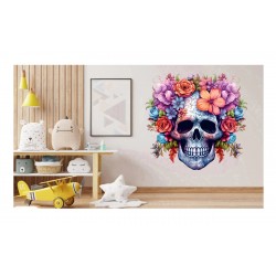 Sticker decorativ, Skull, Mov, 61 cm, 1357STK-1 Sticker decorativ, Skull, Mov, 61 cm, 1357STK-1