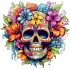 Sticker decorativ, Skull, Galben, 62 cm, 1357STK-6