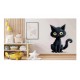 Sticker decorativ, Pisica, Negru, 81 cm, 1358STK-12