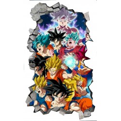 Sticker decorativ, Dragon ball Goku, Portocaliu, 90 cm, 1359STK-1