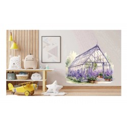 Sticker decorativ, Sera de Lavanda, Mov, 70 cm, 1361STK-3 Sticker decorativ, Sera de Lavanda, Mov, 70 cm, 1361STK-3